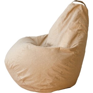 Кресло-мешок DreamBag Груша Бежевая Рогожка XL 125х85 кресло мешок dreambag груша sweet xl 125х85