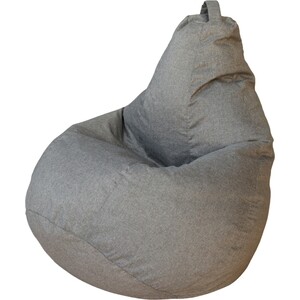 Кресло-мешок DreamBag Груша Серая Рогожка L 100х70 пуф dreambag лакси серый