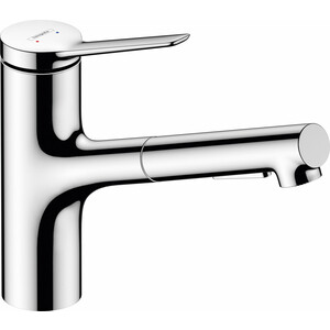 Смеситель для кухни Hansgrohe Zesis M33 выдвижной излив, хром (74800000)