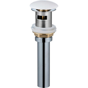 Донный клапан AQUAme Click-clack с переливом, белый (AQM7002-1W) донный клапан damixa option универсальный матовый 210600300