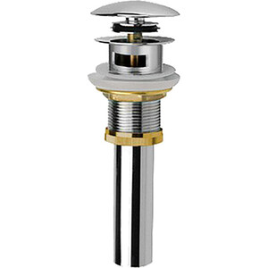 Донный клапан AQUAme Click-clack с переливом, хром (AQM7001-1) донный клапан с переливом migliore ricambi ml ric 10 106 cr