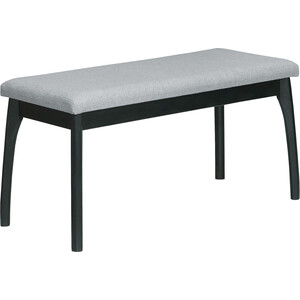 Скамья для прихожей Мебелик мягкая, серый, каркас венге (П0005672) скамья для прихожей мебелик с подлокотниками мягкая экокожа крем каркас бук п0005680
