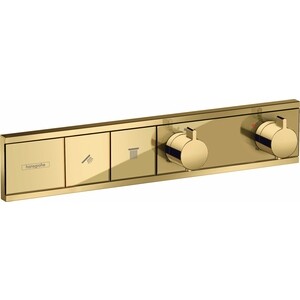 

Термостат для ванны Hansgrohe ReinSelect с механизмом, полированное золото (15380990, 15310180), ReinSelect с механизмом, полированное золото (15380990, 15310180)
