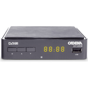 Тюнер DVB-T2 Cadena CDT-2293M черный тюнер dvb t2 сигнал hd 555