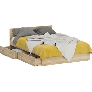 Кровать с ящиками СВК Стандарт 160х200 дуб сонома (1024244)
