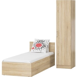 Комплект мебели СВК Стандарт кровать 80х200, пенал 45х52х200, цвет дуб сонома (1024329)