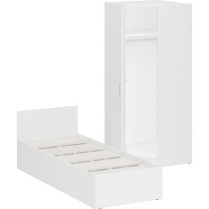 Комплект мебели СВК Стандарт кровать 80х200, шкаф угловой 81,2х81,2х200, белый (1024251)