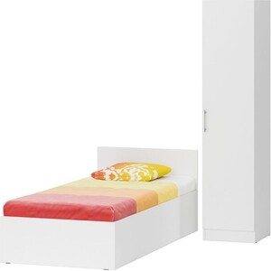 Комплект мебели СВК Стандарт кровать 90х200, пенал 45х52х200, белый (1024252)