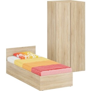 Комплект мебели СВК Стандарт кровать 90х200, шкаф угловой 81,2х81,2х200, дуб сонома (1024334) кровать свк стандарт 120х200 дуб сонома 1024237