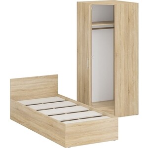 Комплект мебели СВК Стандарт кровать 90х200, шкаф угловой 81,2х81,2х200, дуб сонома (1024334)