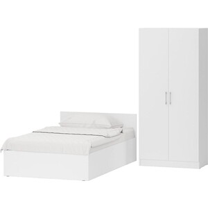 Комплект мебели СВК Стандарт кровать 120х200, шкаф 2-х створчатый 90х52х200, белый (1024256)