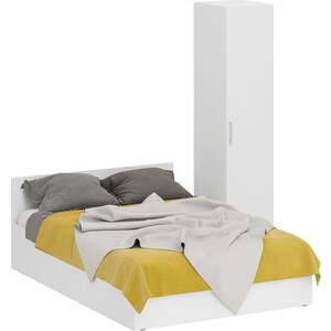 Комплект мебели СВК Стандарт кровать 140х200, пенал 45х52х200, белый (1024258) кровать ника 1 4 м спальня вегас белый глянец
