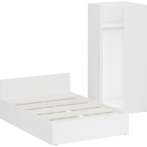 Комплект мебели СВК Стандарт кровать 140х200, шкаф угловой 81,2х81,2х200, белый (1024260)