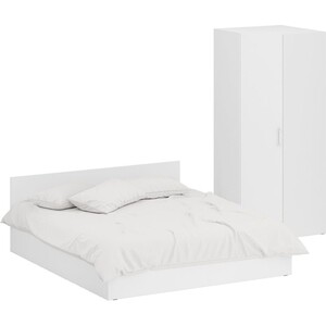 Комплект мебели СВК Стандарт кровать 180х200, шкаф угловой 81,2х81,2х200, белый (1024266) серьги геометрия зебра чёрно белый в серебре