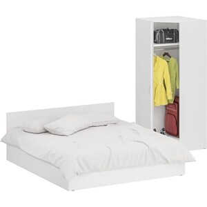 Комплект мебели СВК Стандарт кровать 180х200, шкаф угловой 81,2х81,2х200, белый (1024266)