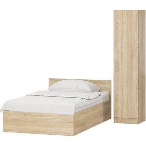 Комплект мебели СВК Стандарт кровать 120х200 с ящиками, пенал 45х52х200, дуб сонома (1024350)