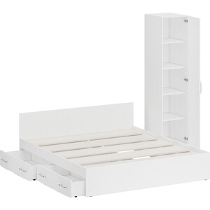 Комплект мебели СВК Стандарт кровать 180х200 с ящиками, пенал 45х52х200, белый (1024279)