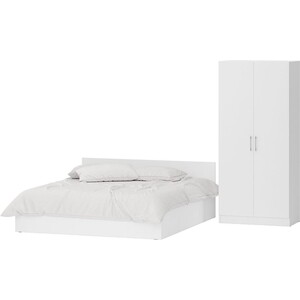 Комплект мебели СВК Стандарт кровать 180х200 с ящиками, шкаф 2-х створчатый 90х52х200, белый (1024280)