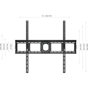 Кронштейн для телевизора Onkron UF4 черный 55"-100" макс.75кг настенный фиксированный