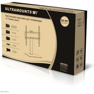 Кронштейн-подставка для телевизора Ultramounts UM 503 черный 32"-55" макс.40кг настольный поворот