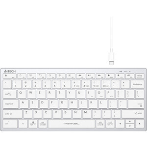 Клавиатура A4Tech Fstyler FBX51C белый USB беспроводная BT/Radio slim Multimedia (FBX51C WHITE) Fstyler FBX51C белый USB беспроводная BT/Radio slim Multimedia (FBX51C WHITE) - фото 2