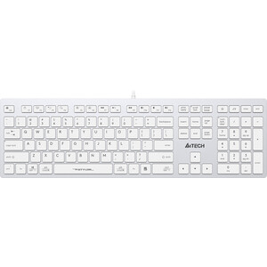 Клавиатура A4Tech Fstyler FX50 белый USB slim Multimedia (FX50 WHITE) настольный компьютер robotcomp зевс 2 0 v3 white белый зевс 2 0 v3 white