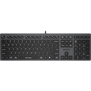 Клавиатура A4Tech Fstyler FX50 серый USB slim Multimedia (FX50 GREY) клавиатура satechi slim w1 usb c wired space grey st ucsw1m ru