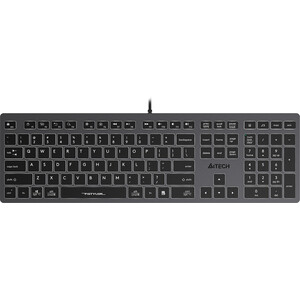 Клавиатура A4Tech Fstyler FX60 серый USB slim LED (FX60 GREY / WHITE) клавиатура a4tech fstyler fk11 серый usb slim