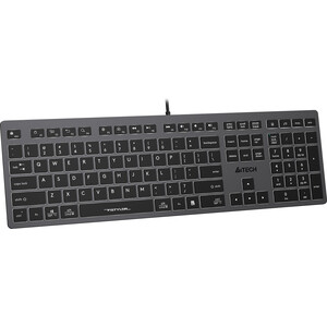 Клавиатура A4Tech Fstyler FX60 серый USB slim LED (FX60 GREY / WHITE) FX60 GREY / WHITE Fstyler FX60 серый USB slim LED (FX60 GREY / WHITE) - фото 2