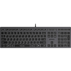 Клавиатура A4Tech Fstyler FX60H серый USB slim LED (FX60H GREY/WHITE) беспроводная клавиатура a4tech fstyler fbk30 черная