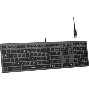 Клавиатура A4Tech Fstyler FX60H серый USB slim LED (FX60H GREY/WHITE) FX60H GREY/WHITE Fstyler FX60H серый USB slim LED (FX60H GREY/WHITE) - фото 5