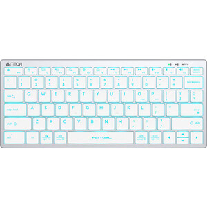 Клавиатура A4Tech Fstyler FX61 белый USB slim LED (FX61 WHITE) настольный компьютер robotcomp зевс 2 0 v3 white белый зевс 2 0 v3 white