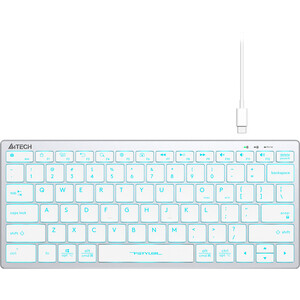 Клавиатура A4Tech Fstyler FX61 белый USB slim LED (FX61 WHITE) Fstyler FX61 белый USB slim LED (FX61 WHITE) - фото 2