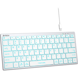 Клавиатура A4Tech Fstyler FX61 белый USB slim LED (FX61 WHITE) Fstyler FX61 белый USB slim LED (FX61 WHITE) - фото 5