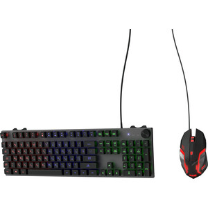Клавиатура + мышь GMNG GMNG 500GMK клав:серый/черный мышь:черный/серый USB Multimedia LED (1546797)