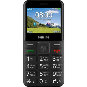 Мобильный телефон Philips E207 Xenium 32Mb черный мобильный телефон philips xenium е111 синий