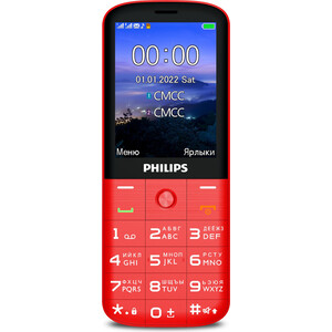 Мобильный телефон Philips E227 Xenium 32Mb красный мобильный телефон philips xenium e207 blue