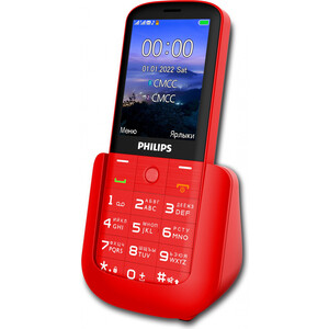 Мобильный телефон Philips E227 Xenium 32Mb красный 867000184494 - фото 5
