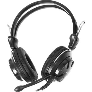 Наушники с микрофоном A4Tech HS-28 черный 2.2м накладные оголовье (HS-28 (BLACK+GREY)) наушники с микрофоном oklick hs m200 1 8м накладные оголовье 1532011