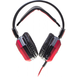 Наушники с микрофоном Oklick HS-L900G HURRICANE черный/красный 1.85м мониторные оголовье (472660)