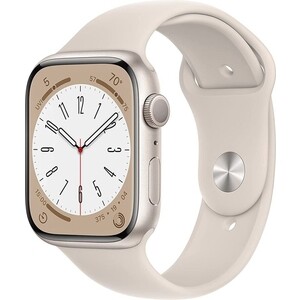 фото Смарт-часы apple watch series 8 а2771 45мм oled ltpo сияющая звезда (mnuq3ll/a)