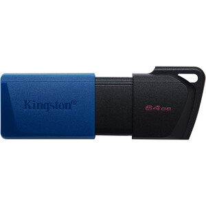Флеш Диск Kingston 64Gb DataTraveler Exodia M DTXM/64GB USB3.0 черный/синий флеш диск netac 64gb ua31 nt03ua31n 064g 32bl usb3 2 синий