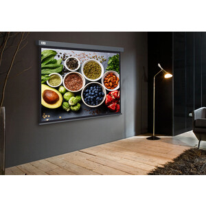 Экран для проектора Cactus 150x150 см Wallscreen CS-PSW-150X150-SG 1:1 настенно-потолочный рулонный серый - фото 2