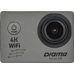 Экшн-камера Digma DiCam 300 серый экшн камера digma dicam 240 1080p wifi [dc240]