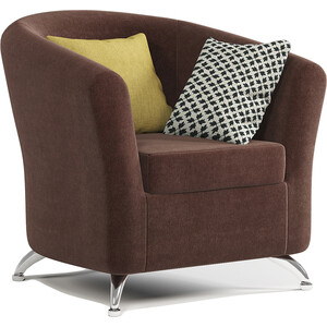 Кресло Шарм-Дизайн Евро велюр Дрим, шоколад кресло шарм дизайн евро черная экокожа