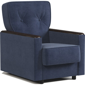 Кресло для отдыха Шарм-Дизайн Классика Д велюр Ультра, миднайт кресло для отдыха шарм дизайн классика в корфу беж и экокожа шоколад