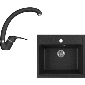 

Кухонная мойка и смеситель GreenStone GRS-06-308, GS-002-308 черный, GRS-06-308, GS-002-308 черный