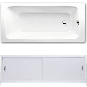 Ванна стальная Kaldewei Cayono 750 Easy-Clean 170x75 с экраном Emmy Бланка и ножками стальная ванна 170x75 см kaldewei saniform plus 373 1 с покрытием easy clean