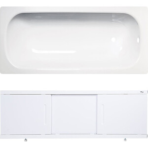 Ванна стальная ВИЗ Tevro 170х70 с экраном Emmy Соната и ножками, белый лотос подголовник для ванны bacchetta 25x34 см белый