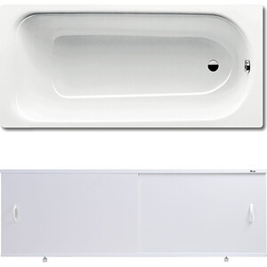 Ванна стальная Kaldewei Saniform Plus 361-1 Easy-Clean 150x70 с экраном Emmy Эко и ножками